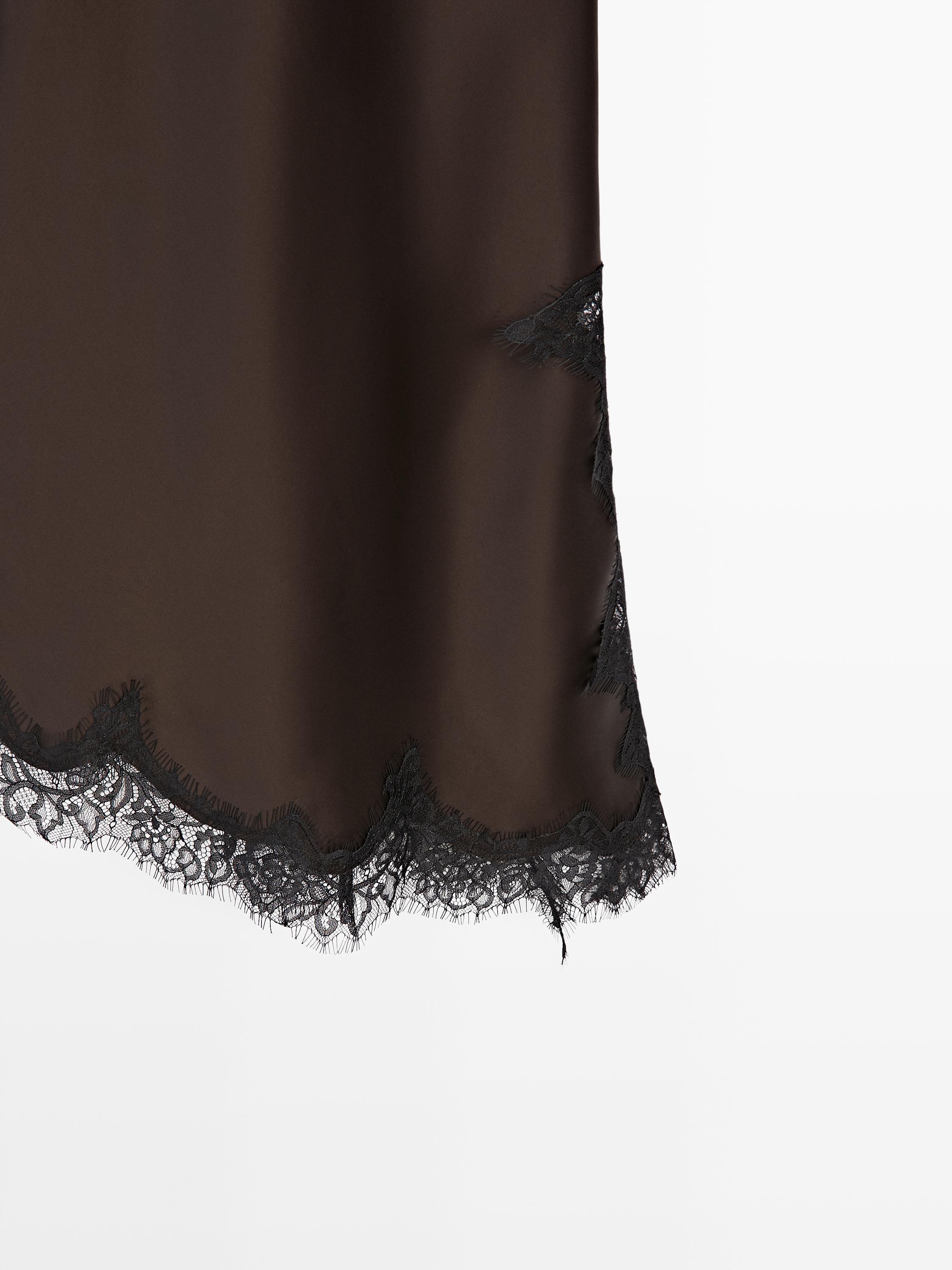 Camisole dress with lace detail